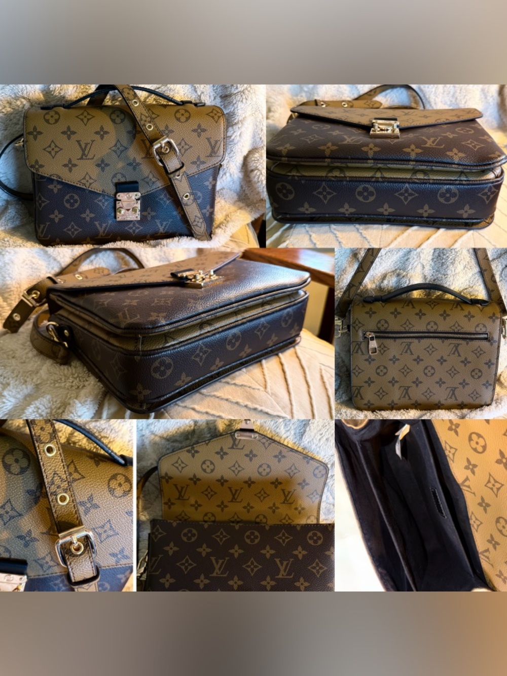 Luxury Two-Tone Monogram Canvas Crossbody Bag - Picture 2 of 10